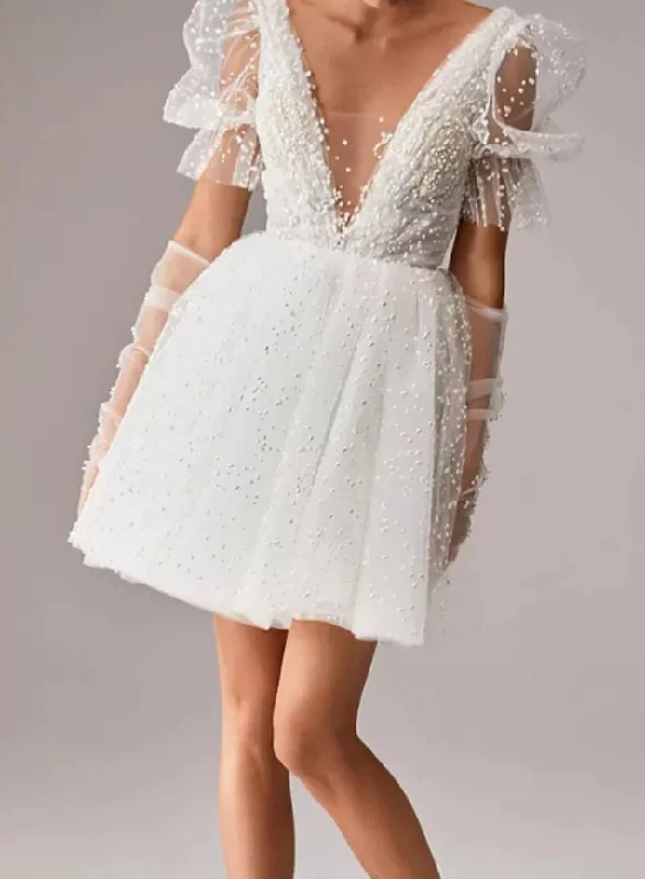 Polly Polka Dot Tulle Wedding Dress All Sizes Strapless Wedding Gown