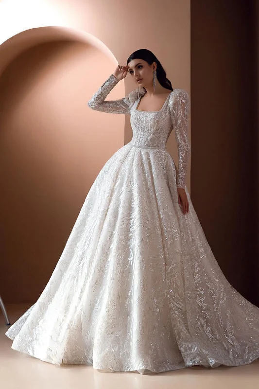 Victoria Beaded A-line Wedding Dress Beautiful Lace Gown