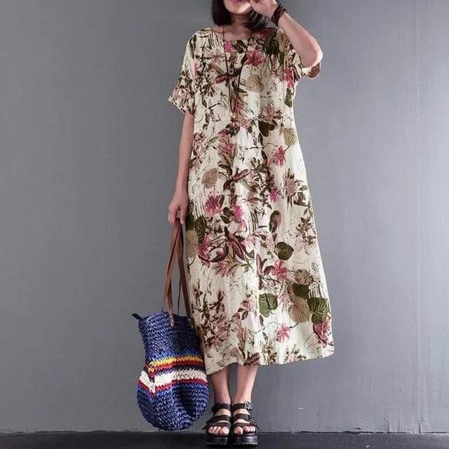 Casual Floral Plus Size Midi Dress Best midi dresses for date night