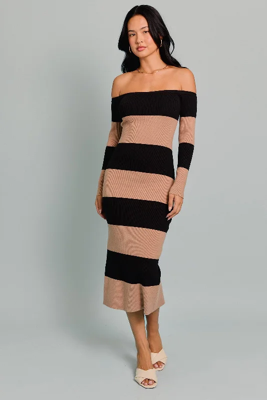 Off Shoulder Sweater Midi Dress H&M midi dresses