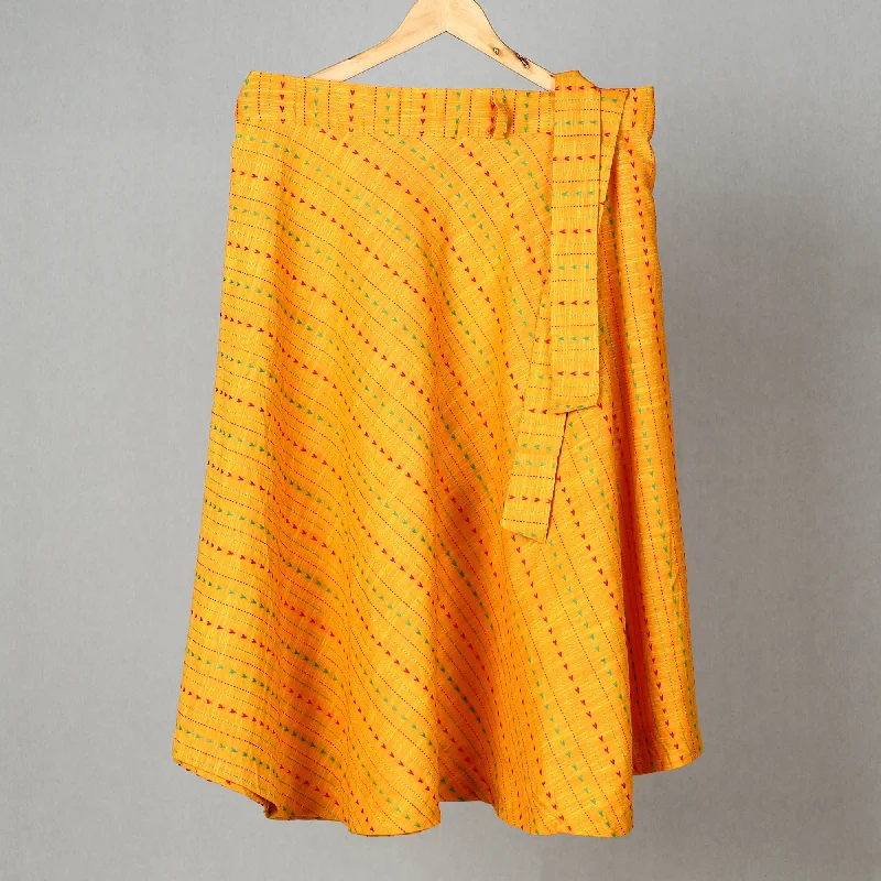 Orange - Jacquard Cotton Wrap Around Skirt 24 Cocktail unclassified skirts