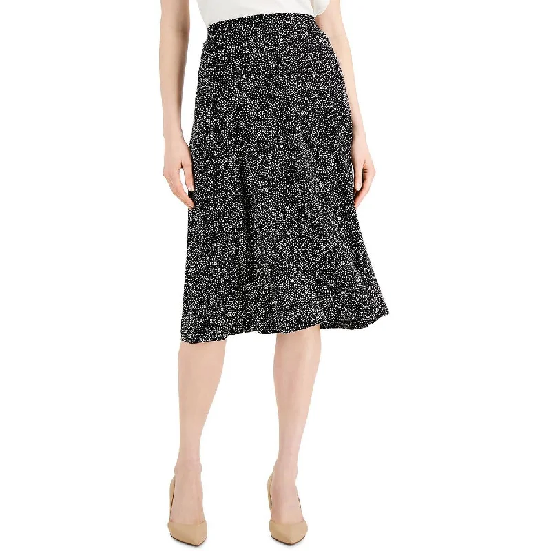 Womens Jersey Polka Dot A-Line Skirt Minimalist unclassified skirts