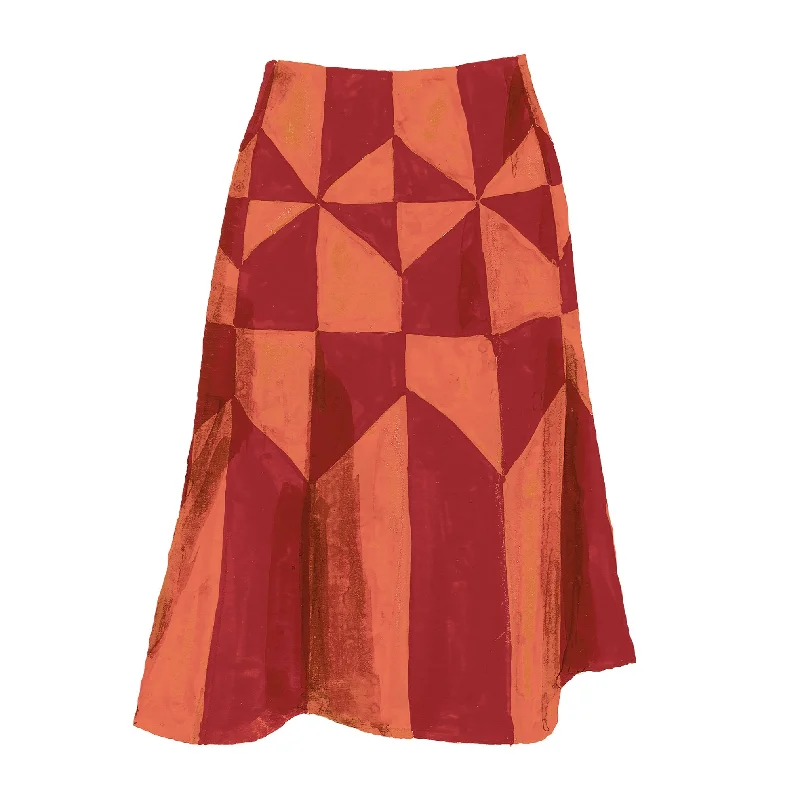 Greenwich Village Suede Patchwork Skirt Party unclassified skirts