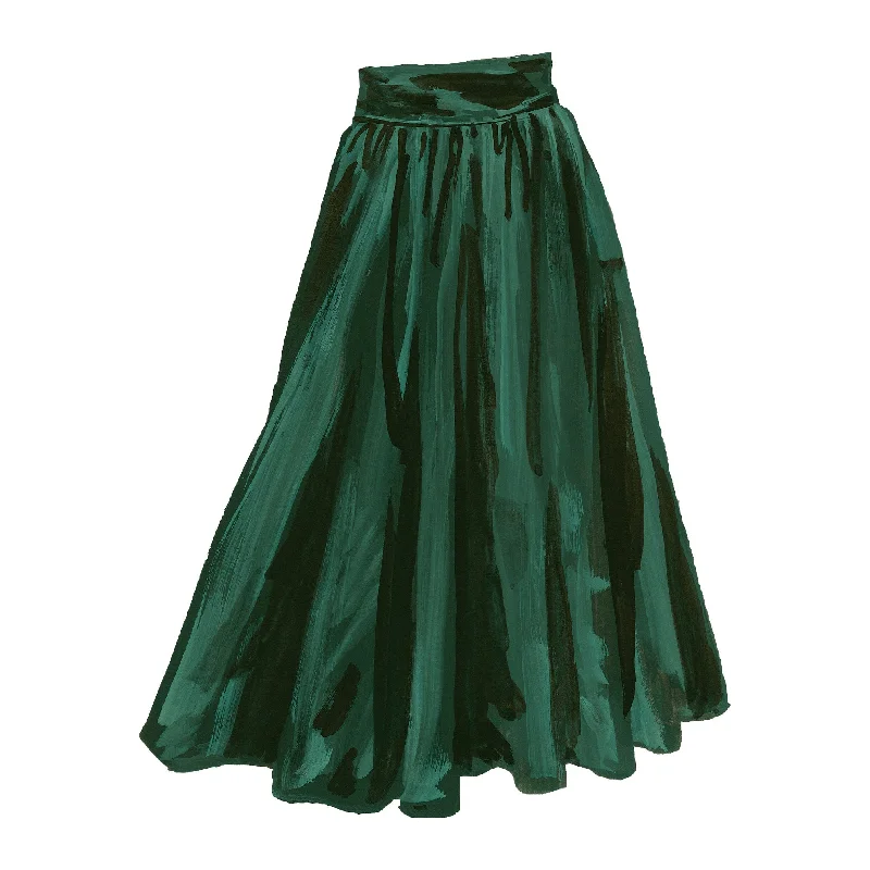 Silk Taffeta Party Skirt Metallic unclassified skirts