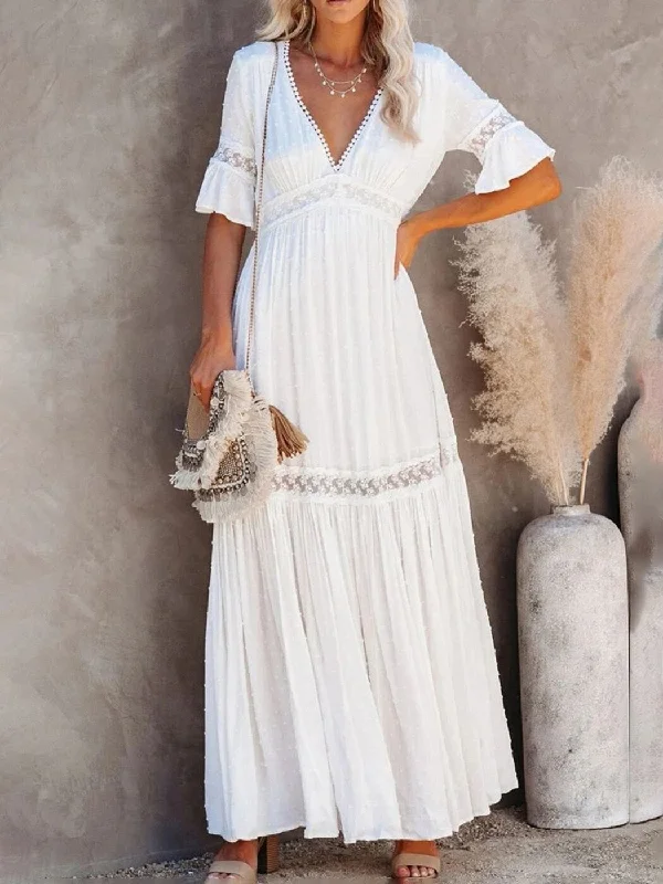 BerriesJam - 2024 Trendy Pleated Ruffle Maxi Dress Wrap maxi dresses