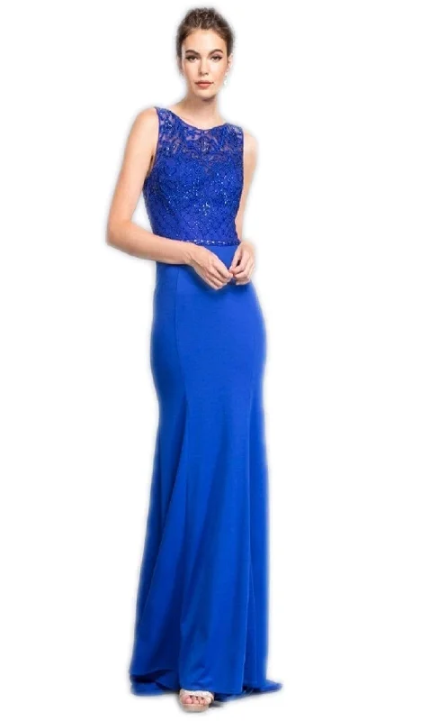 Aspeed Design - Embellished Illusion Jewel Prom Sheath Dress Open-back unclassified dresses