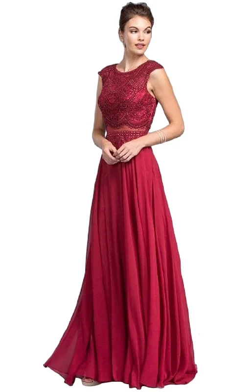 Aspeed Design - Mock Two Piece Jewel Embroided A-line Prom Dress Preppy unclassified dresses