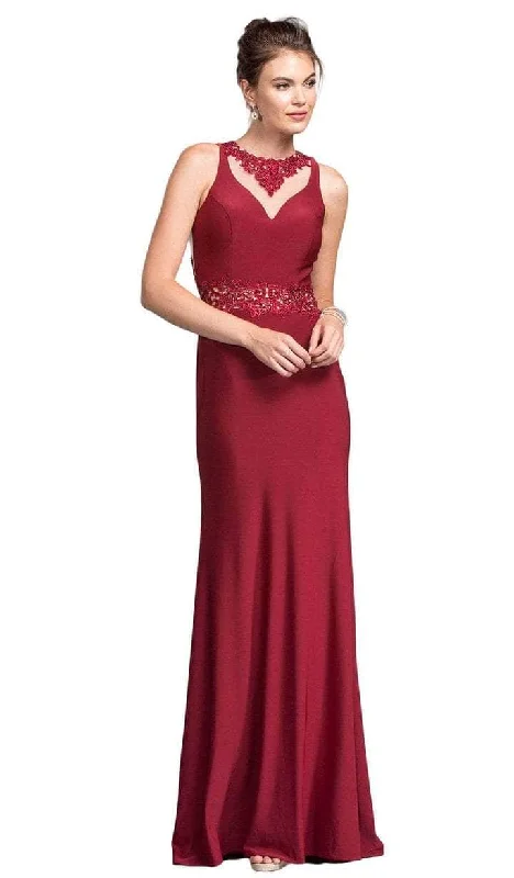 Aspeed Design - Sleeveless Embellished Prom Dress L1986 Mesh unclassified dresses