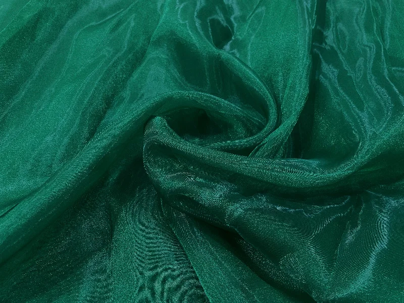 Green Plain Organza Fabric Ruffled unclassified dresses