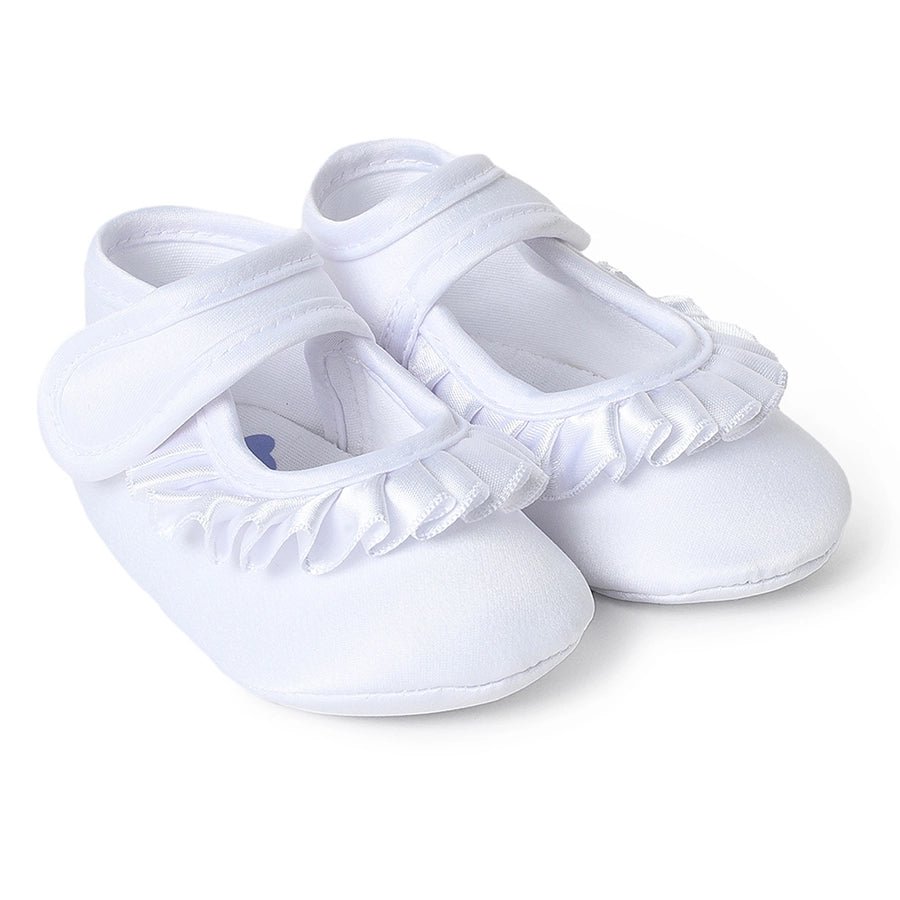 Fave Baby Girl White Woven Booties Travel unclassified dresses