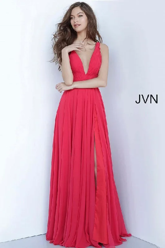 Jovani 65014 Long Chiffon Prom Gown Flowy party dresses