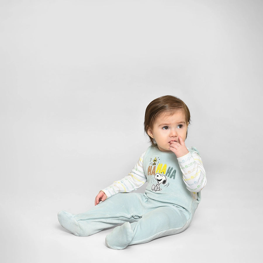 Peanuts™ Knitted Sky Blue Sleep Suit Monochrome unclassified dresses