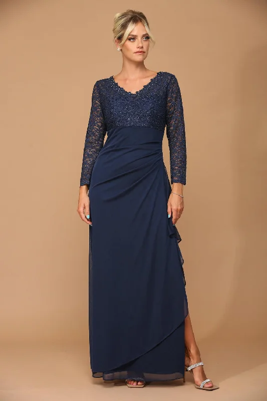 Long Sleeve Formal Mother of the Bride Evening Gown Sale Edgy party dresses