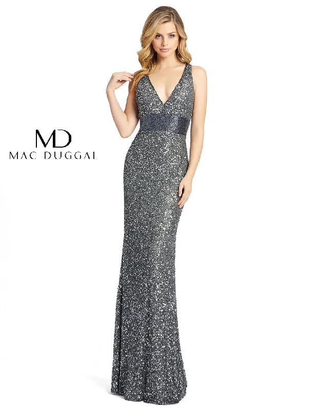 Mac Duggal 4930 Prom Long Sleeveless Evening Gown Velvet party dresses