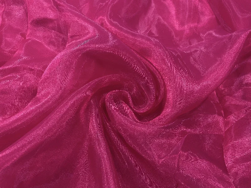 Magenta Plain Organza Fabric Party unclassified dresses