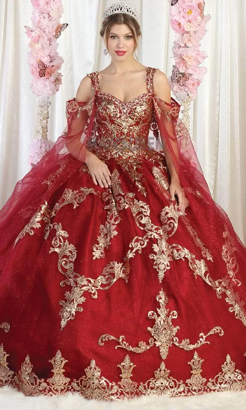 May Queen LK210 - Cold Shoulder Embellished Quinceanera Dress