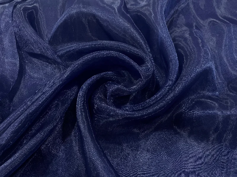 Navy Blue Plain Organza Fabric Budget-friendly unclassified dresses