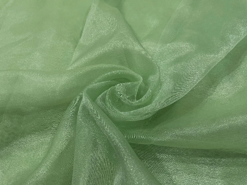 Pista Green Plain Organza Fabric Stylish unclassified dresses