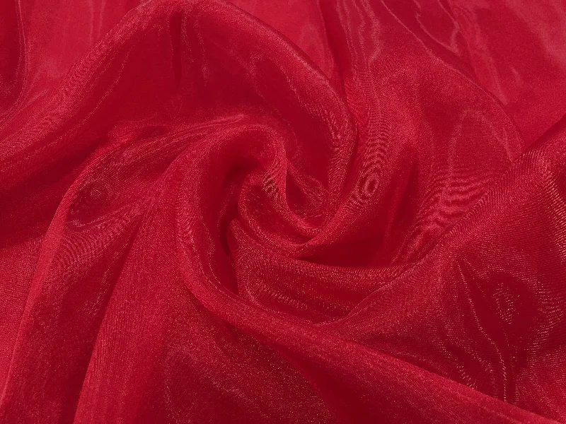 Red Plain Organza Fabric Designer unclassified dresses