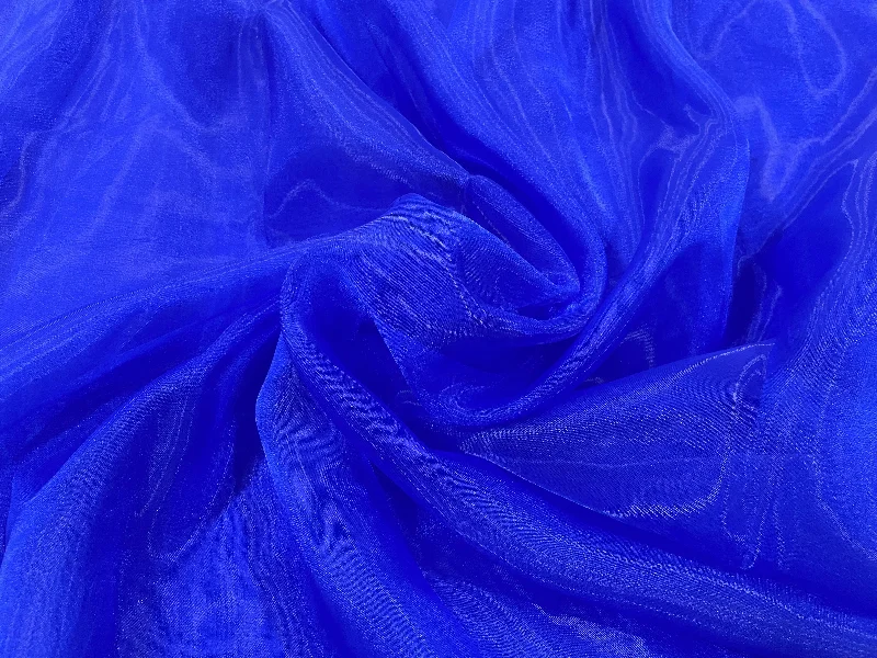 Royal Blue Plain Organza Fabric A-line unclassified dresses