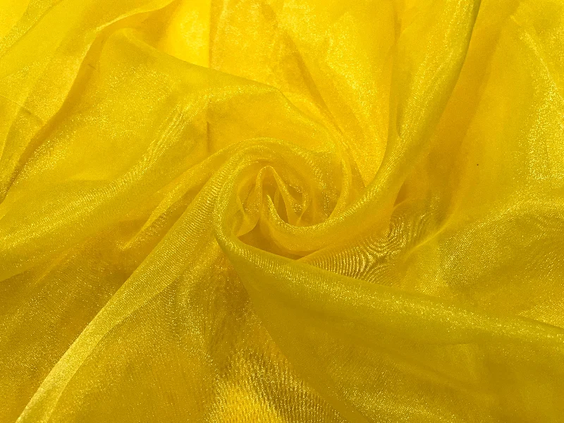 Yellow Plain Organza Fabric Trendy new unclassified dresses