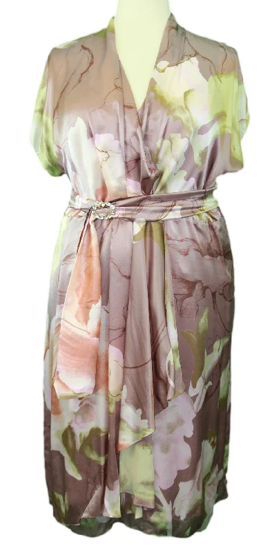 MARINA RINALDI by MaxMara Impiso Muave Floral Empire Waist Dress Summer floral dresses