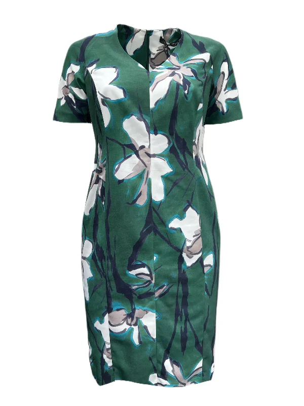 MARINA RINALDI Women's Green Destino Floral Printed Dress $485 NWT Maxi floral dresses