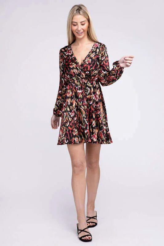 Floral Print V Neck Mni Dress Best floral dresses for casual outings