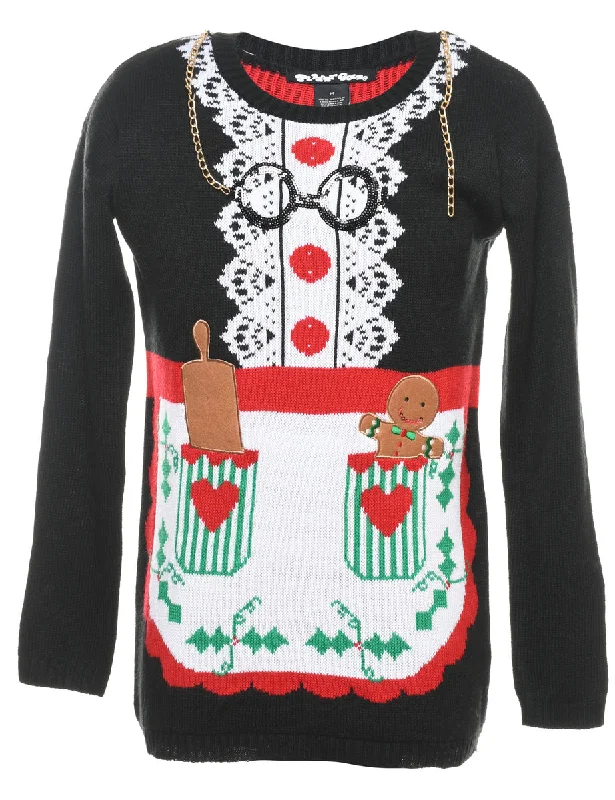 Teddy Bear Print Christmas Jumper - M Bodycon floral dresses