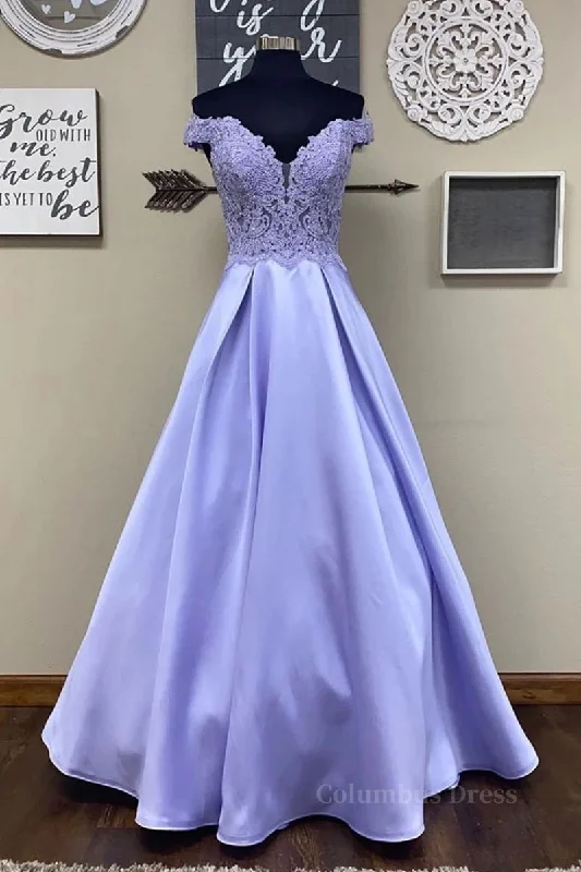 Off Shoulder Purple Lace Long Corset Prom Dress, Off Shoulder Purple Corset Formal Dress, Purple Lace Evening Dress outfit Lace Dress for Women