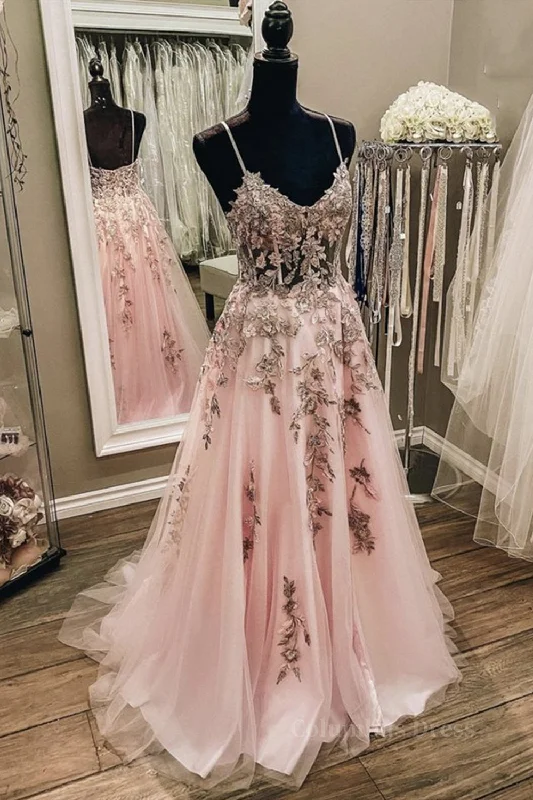 V Neck Backless Pink Lace Long Corset Prom Dress, Long Pink Lace Corset Formal Evening Dress outfit Lace Dress Trend