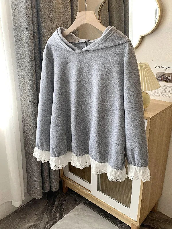 Plus Size 4XL Grey Long Sleeve Zip-up Hoodies Winter Autumn 2023 Harajuku Sporty Blouses Cotton Loose Casual Sweatshirts